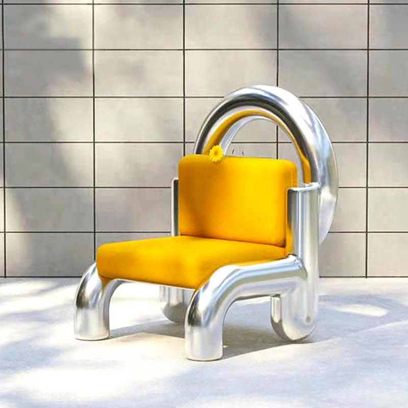玻璃钢休闲麻花椅长条坐凳户外园林公共商场休息区玻璃钢创意坐凳